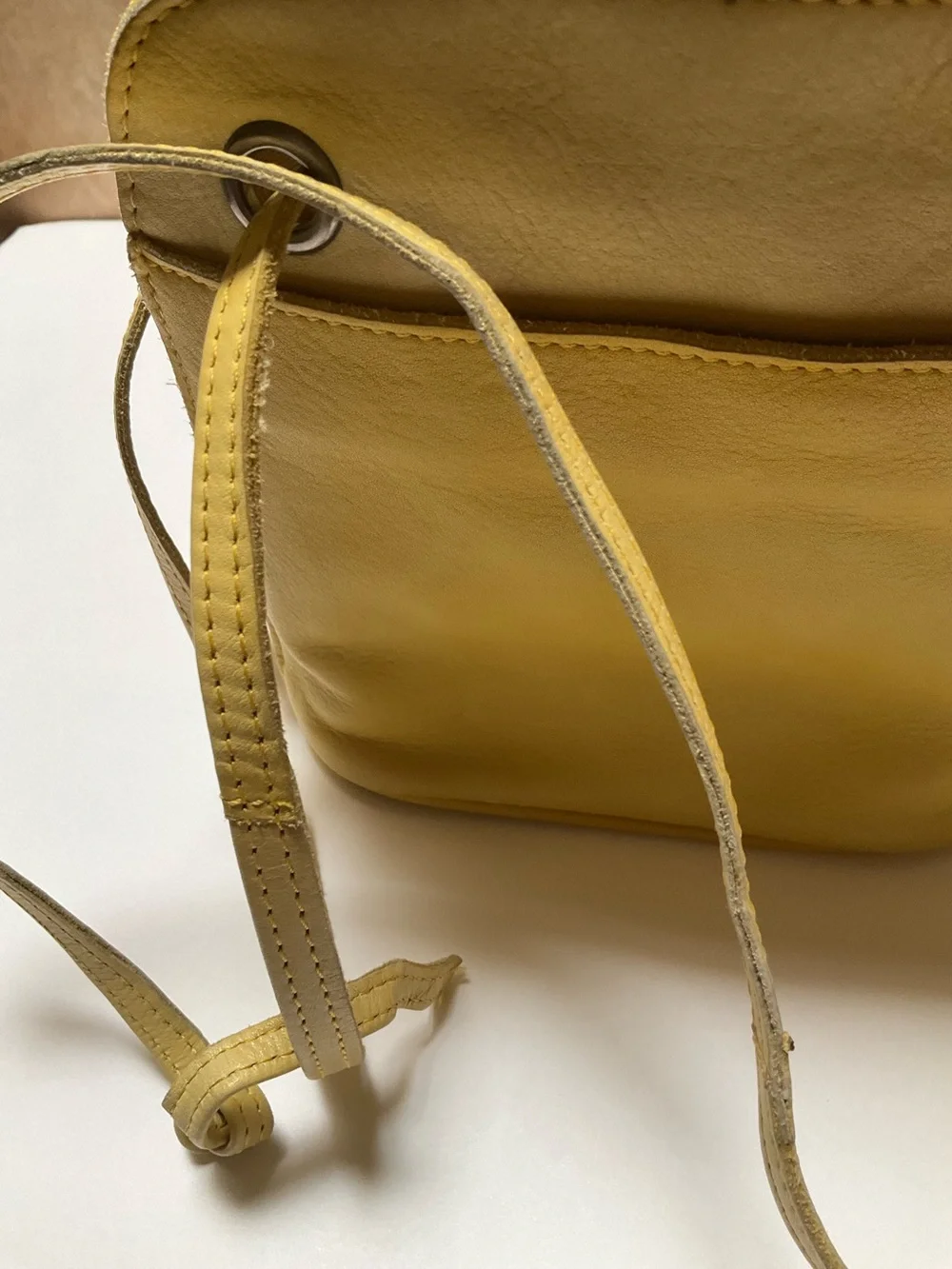 LATICO Lilly Leather Crossbody Bag Yellow Leather